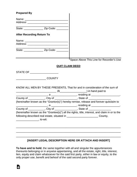 Missouri Quit Claim Deed Form Templates Free Templates In Word And Hot Sex Picture