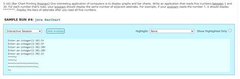 Solved Bar Chart Printing Program One Interesting Chegg