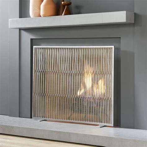 Black fireplace screen modern - gasteb