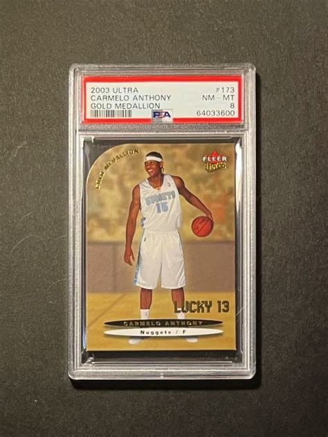 Gold Rc Psa Carmelo Anthony Fleer Ultra Rc Gold Medallion