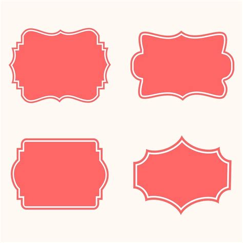 Premium Vector | Label shapes vector free design