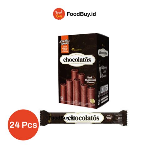 Jual Paket 1 Pack Chocolatos Dark Chocolate Wafer Stick 14 Gr Isi