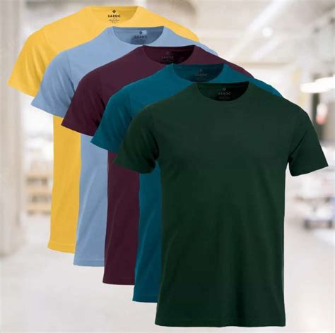 Kit Camisetas Masculinas Slim Gola Algod O Premium Coloridas By Zaroc