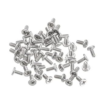 Uxcell M1 025 X 2mm 50pcs Flat Round Head Screws 304 Stainless Steel