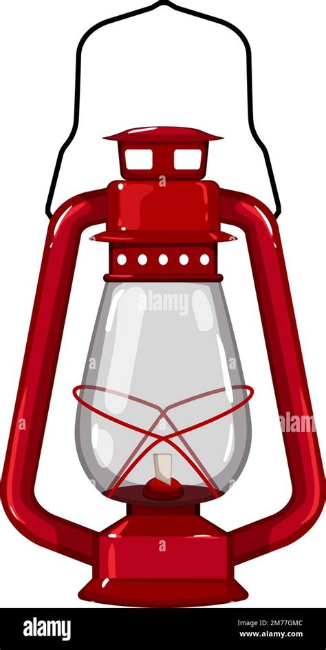 Ancient Kerosene Lamp Cartoon Vector Illustration Stock Vector Image