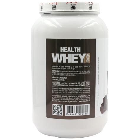 Health Whey Protein Chocolate 900G Health Labs Drogaria