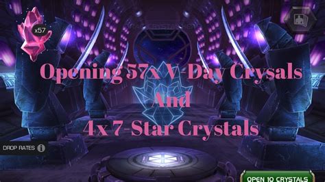 Opening 57x V Day Crystals And 4x 7 Star Crystalsmcoc Youtube