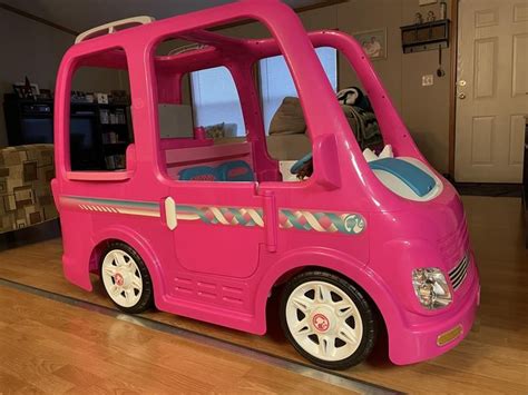 Power Wheels Barbie Dream Camper Battery Powered Ride On Vehicle Dreamxc