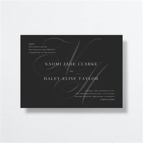 Elegant Monogram Wedding Invitations