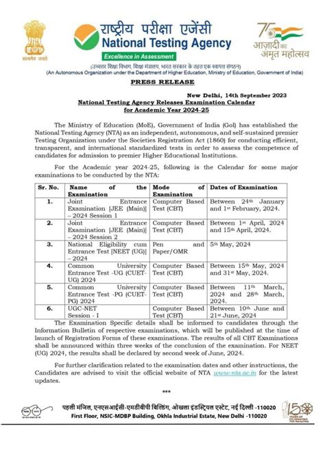 Jee Main Exam Dates Announced Registration Soon Jeemain Nta Nic