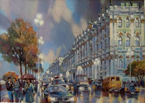 Alex Lashkevich Cityscape Painting Architecture Sketch