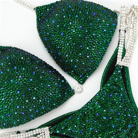 Green And Black Competition Bikini CB Etsy