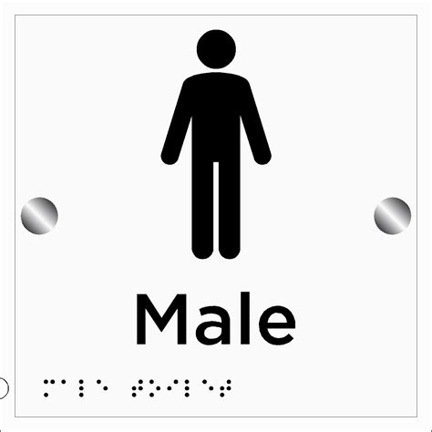 Male Toilet sign | Braille Signs