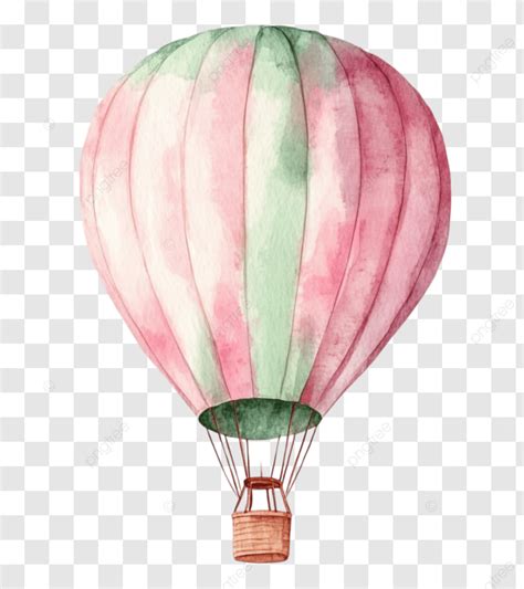 Watercolor Hot Air Balloon In Pastel Colors Illustration Watercolor Hot Air Balloon Pastel