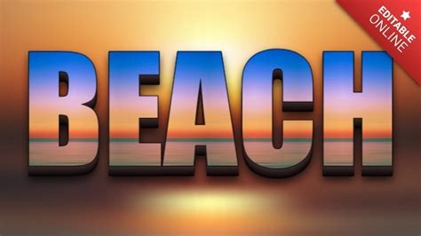 Beach Sunset Text Effect Generator