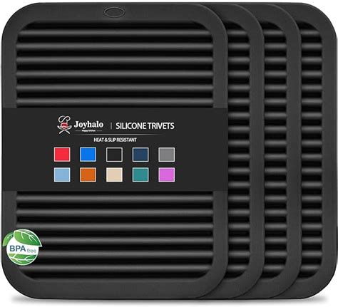 Amazon Joyhalo Pack Silicone Trivets For Hot Pots And Pans Heat Resistant Trivets