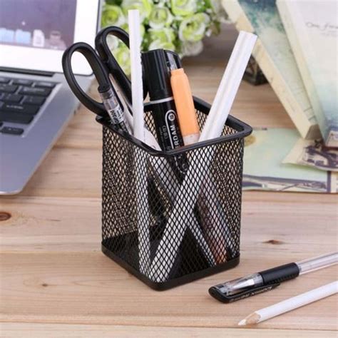 Ballpen Pen Pencil Holder Container Office Desk Organizer Metal Stand