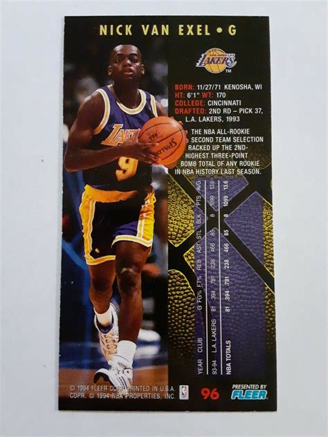 Nba Jam Session Nick Van Exel Ebay