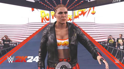 WWE 2K24 Ronda Rousey Wrestlemania 39 Arena ENTRANCE PS5 YouTube