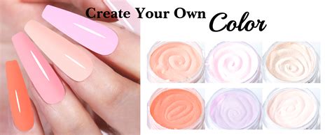 Amazon Eodci Pcs Dip Powder Nail Kit Starter Colors Jelly Nude Pink Dipping Powder