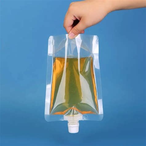 With Nozzle Transparent Clear Liquid Drink Plastic Pe Spout Top China