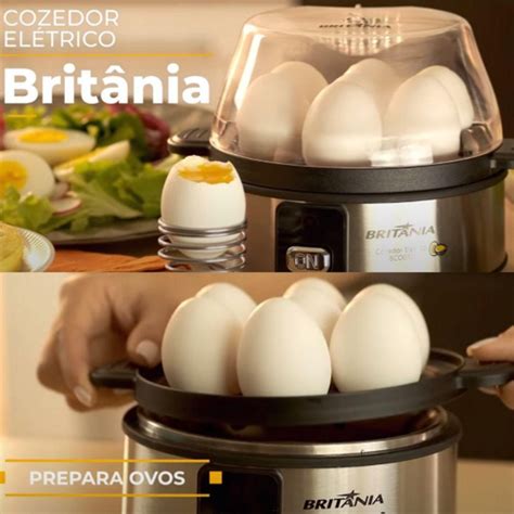 Cozedor Elétrico Para 7 Ovos E Legumes A Vapor Britania 110V no Shoptime