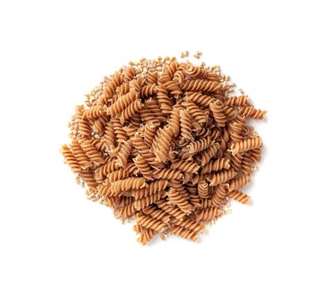 Raw Brown Pasta Wholegrain Fusilli Dry Whole Grain Noodle Raw Spelt