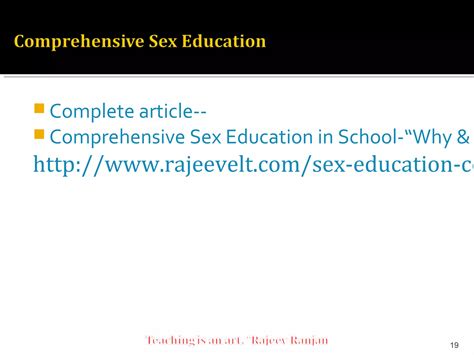 How To Teach Sex Education In School Ppt