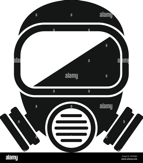 Chemical Gas Mask Icon Simple Vector Toxic Air Military Helmet Stock