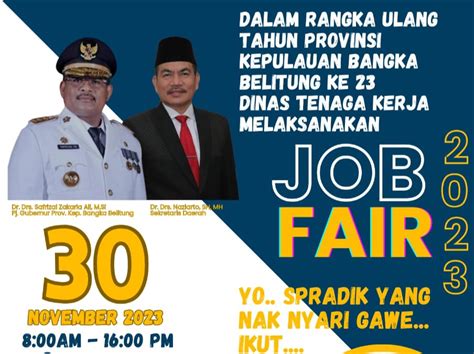 Buruan Job Fair Disnaker Babel Siapkan 600 Lebih Lowongan Kerja