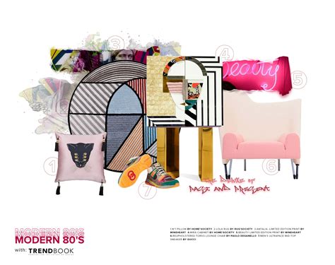 Modern 80's Trend 2021 Trend Moodboards TrendBook