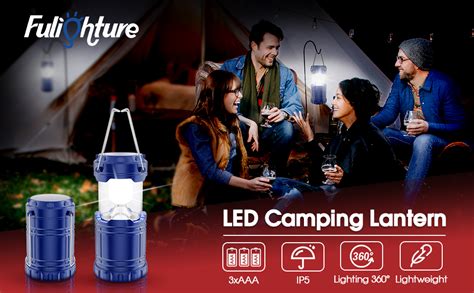 Fulighture LED Campinglampe Batteriebetrieben 2 Stück LED Camping