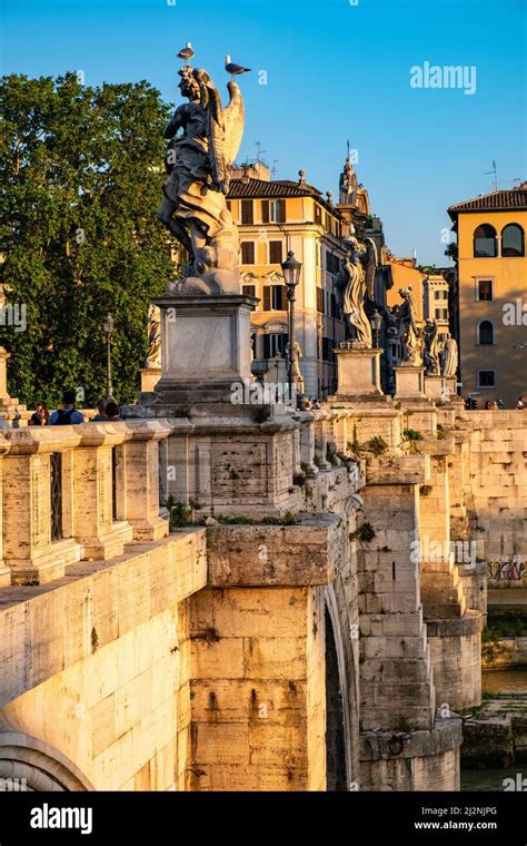 Rome Italy May 27 2018 Ponte Santangelo Saint Angel Bridge