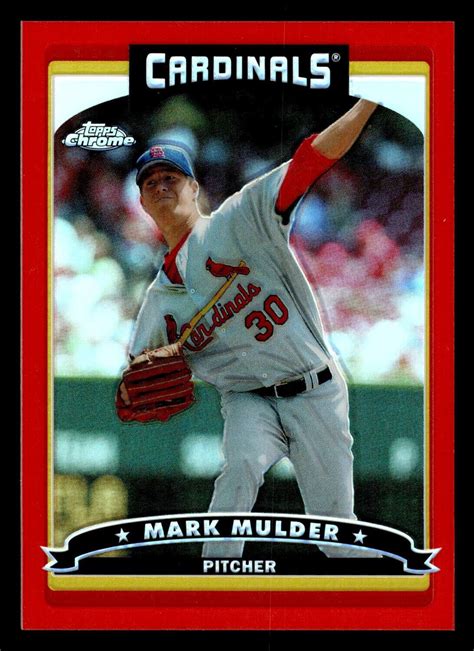 Topps Chrome Red Refractor Mark Mulder For Sale Online