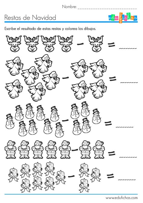 Restas Gráficas De Navidad Actividades De Resta Actividades De Matematicas Actividades Escolares