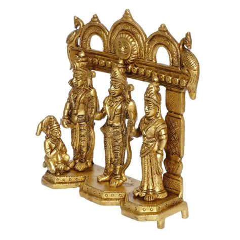 Laiton Ram Darbar Shree Ram Ji Sita Laxman Hanumann Idol Statue