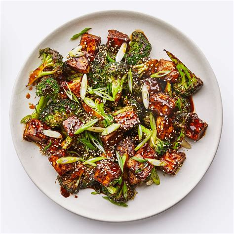 Roasted Broccoli And Tofu With Creamy Miso Dressing Recipe Bon Appétit