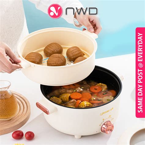 Electric Cooker Hot Pot Non Stick Food Rice L Multifunction Cooking Steamer