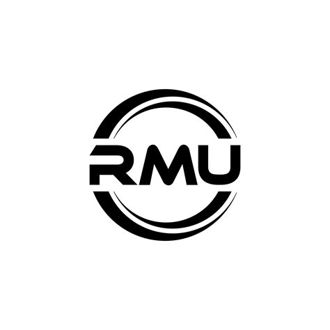 RMU letter logo design in illustration. Vector logo, calligraphy ...