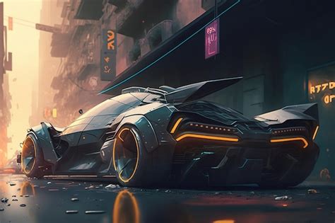 Premium Photo | Concept art illustration of futuristic cyberpunk sports ...