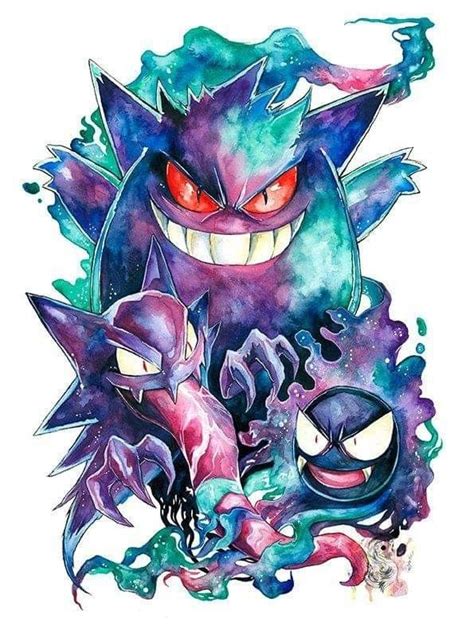 Pin by Aayin Baldía on Pokémon Pokemon painting Gengar pokemon Pokemon