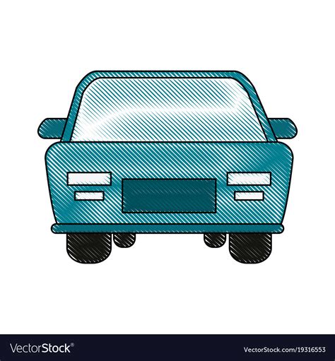 Car vehicle frontview Royalty Free Vector Image