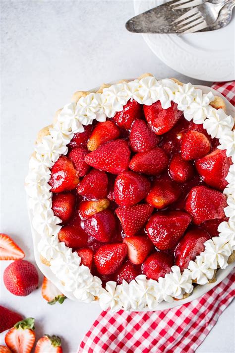 The Best Fresh Strawberry Pie With Jello Filling Oh Sweet Basil