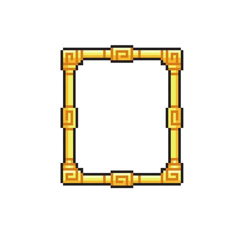 Golden Frame In Pixel Art Style 22470745 Vector Art At Vecteezy