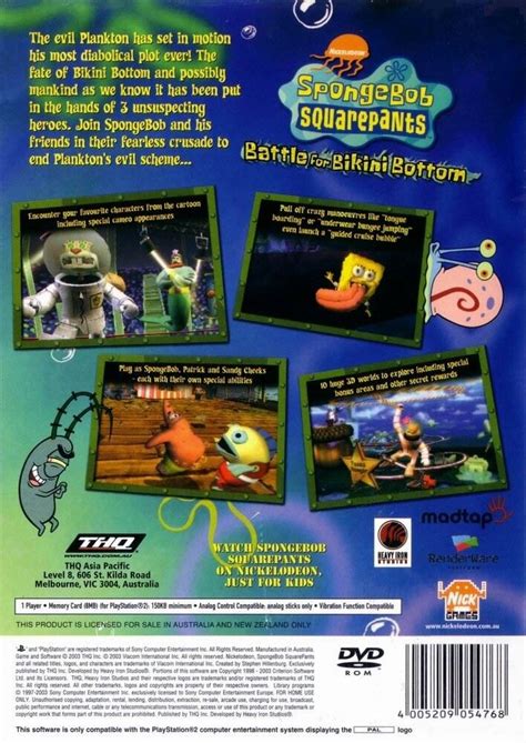 Spongebob Squarepants Battle For Bikini Bottom Box Shot For Gamecube