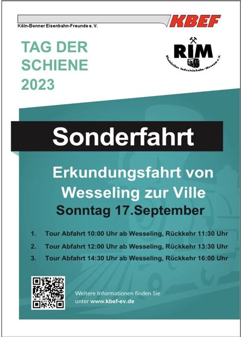 Sonderfahrt Der Kbef Und Dem Rim Erkundungsfahrt Von Wesseling Zur