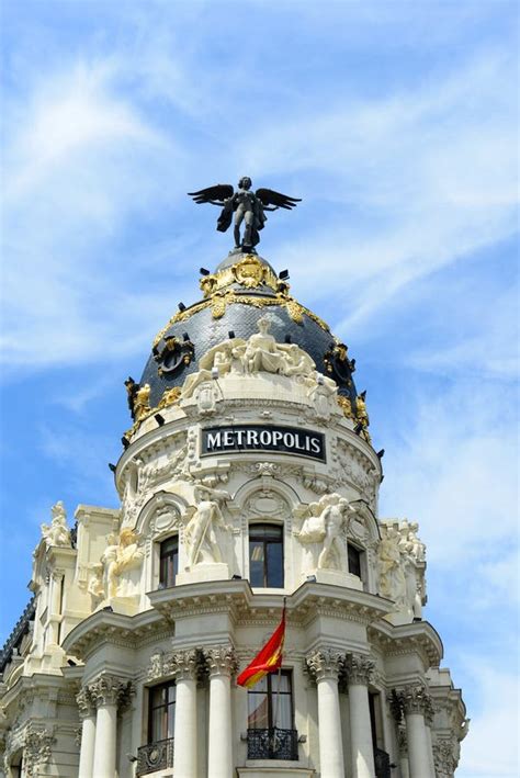 Metropolis Building Madrid Spain Stock Image Image Of Decorated