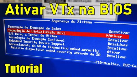 Como ativar a Tecnologia de Virtualização VTx na BIOS para executar uma