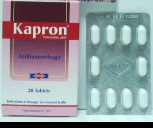 كابرون kapron أقراص وحقن لوقف النزيف - مدونة شفاء الطبية