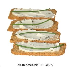 Melba Toast Spread Cream Cheese Chives Stock Photo 114536029 | Shutterstock